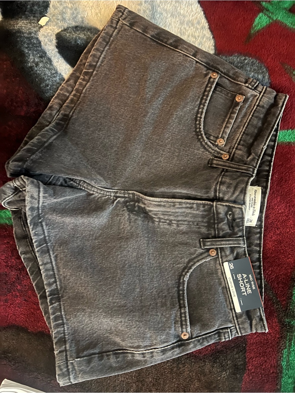 Women’s High-Rise Black Denim Shorts